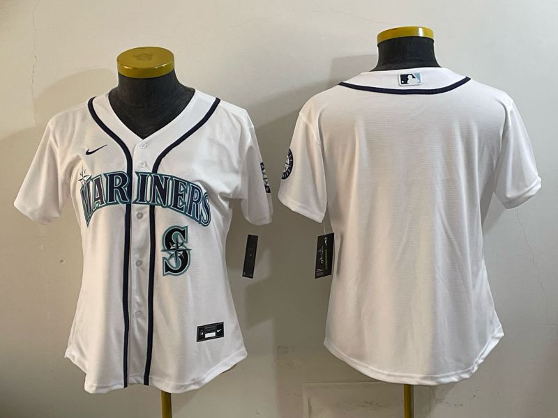 Youth 2026 Seattle Mariners Blank White Game Nike MLB Jersey style 007